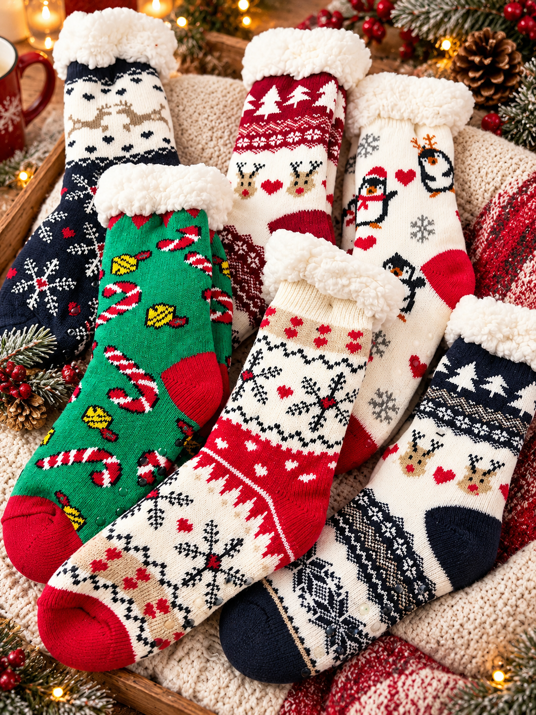 The Christmas Cabin Cozy Socks