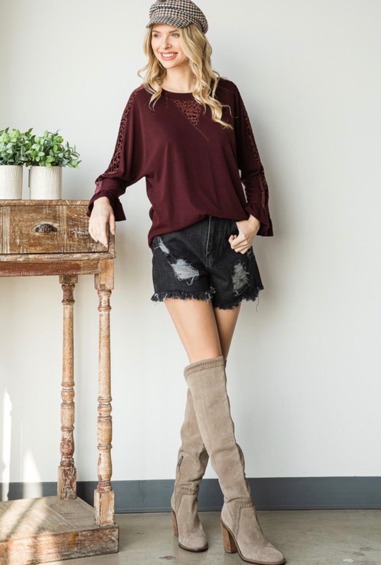 Dive into fall blouse
