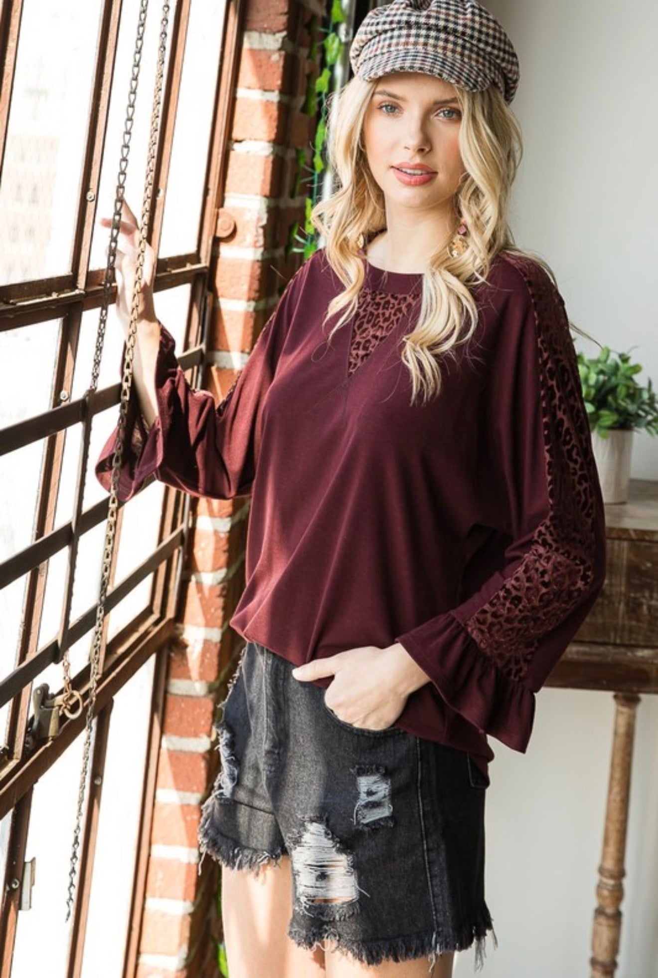Dive into fall blouse
