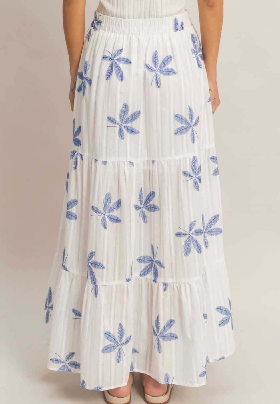 Tiered Skirt With Side Slit