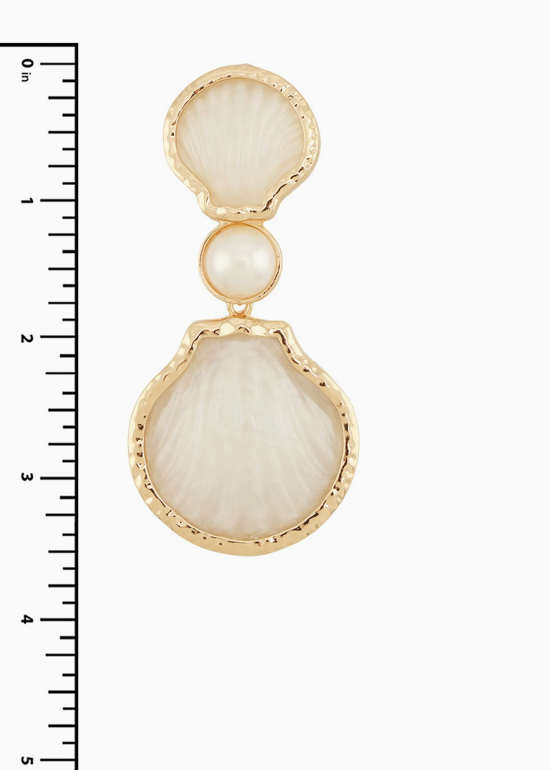 Coastal Elegance Shell Drop Earring