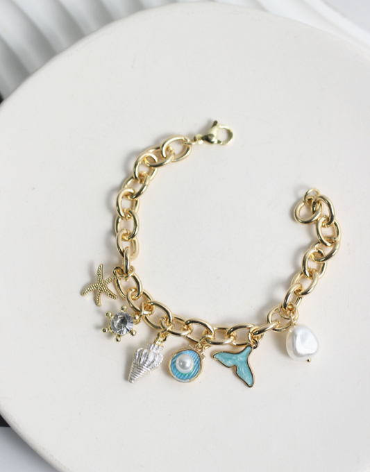 Gold Coastal Charm Bracelet