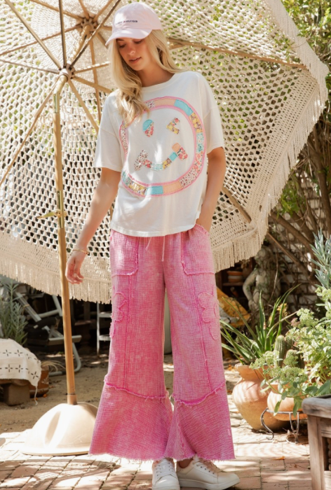 Sunset Bloom Gauze Pants