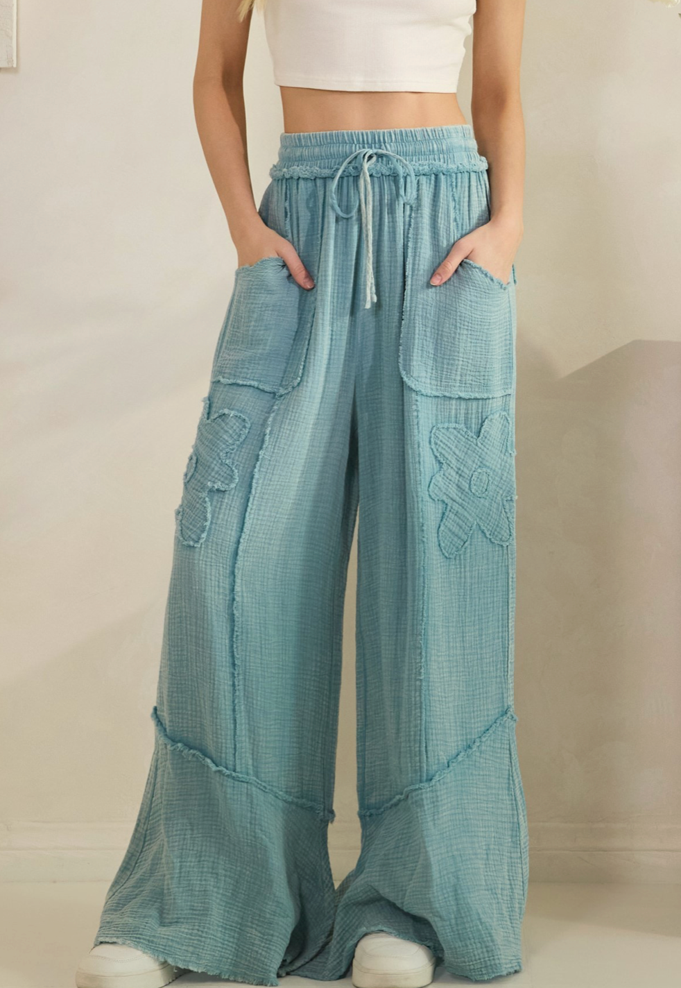 Sunset Bloom Gauze Pants