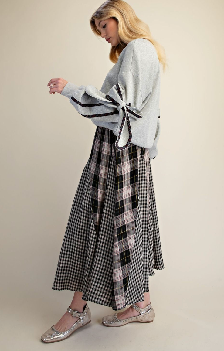 BOW ON SLVS SCUBA KNIT PULLOVER