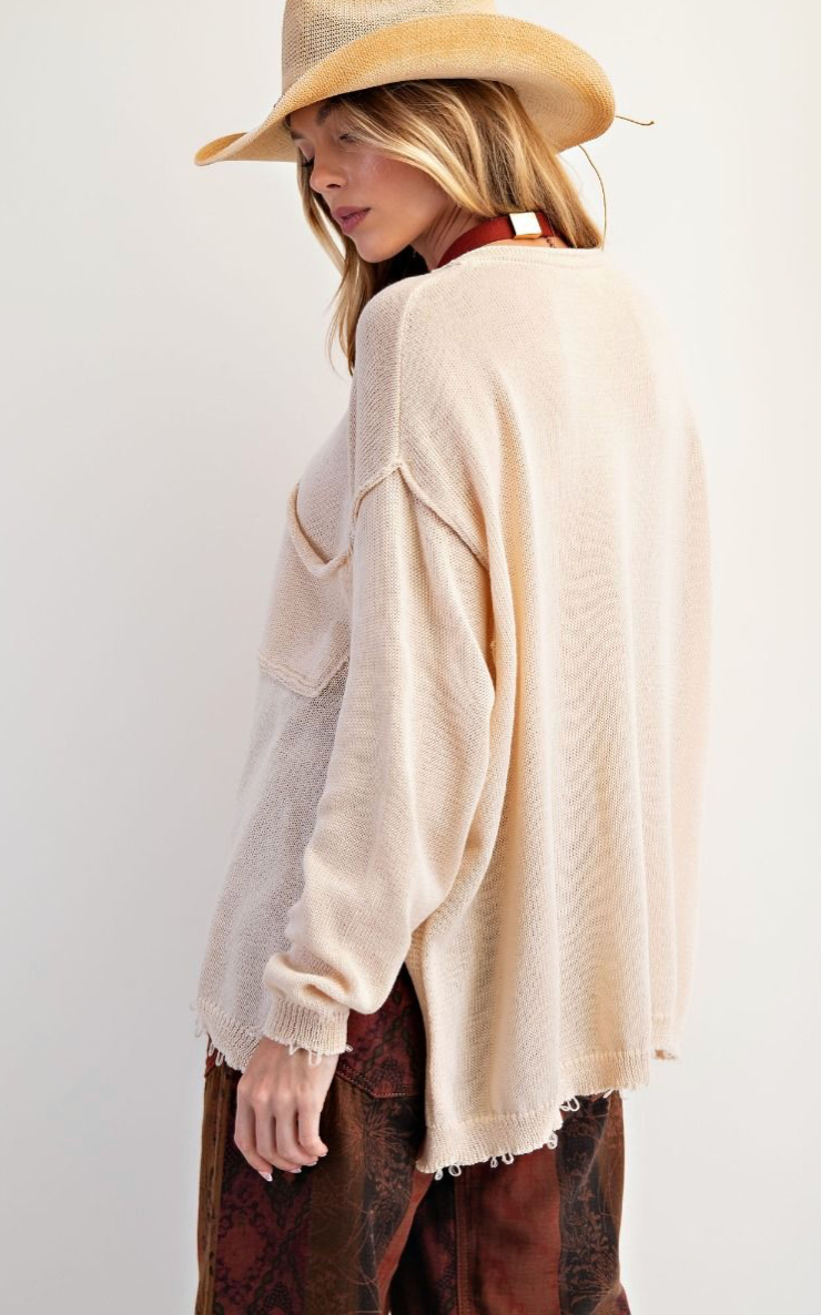 LONG SLEEVE KNITTED SWEATER