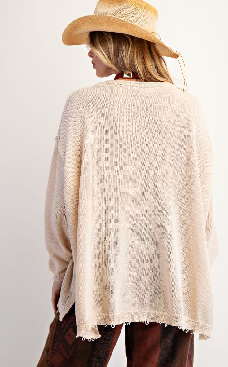 LONG SLEEVE KNITTED SWEATER