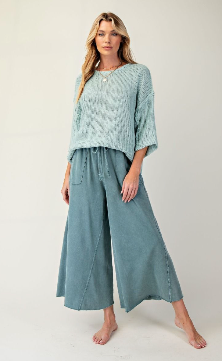 HALF SLEEVE KNITTED BOXY SWEATER