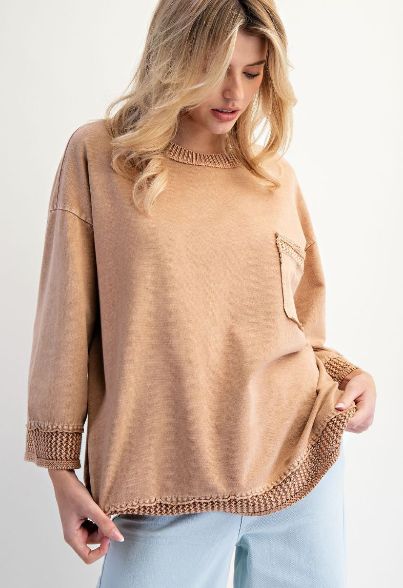 MINERAL WASHED BOXY PULLOVER