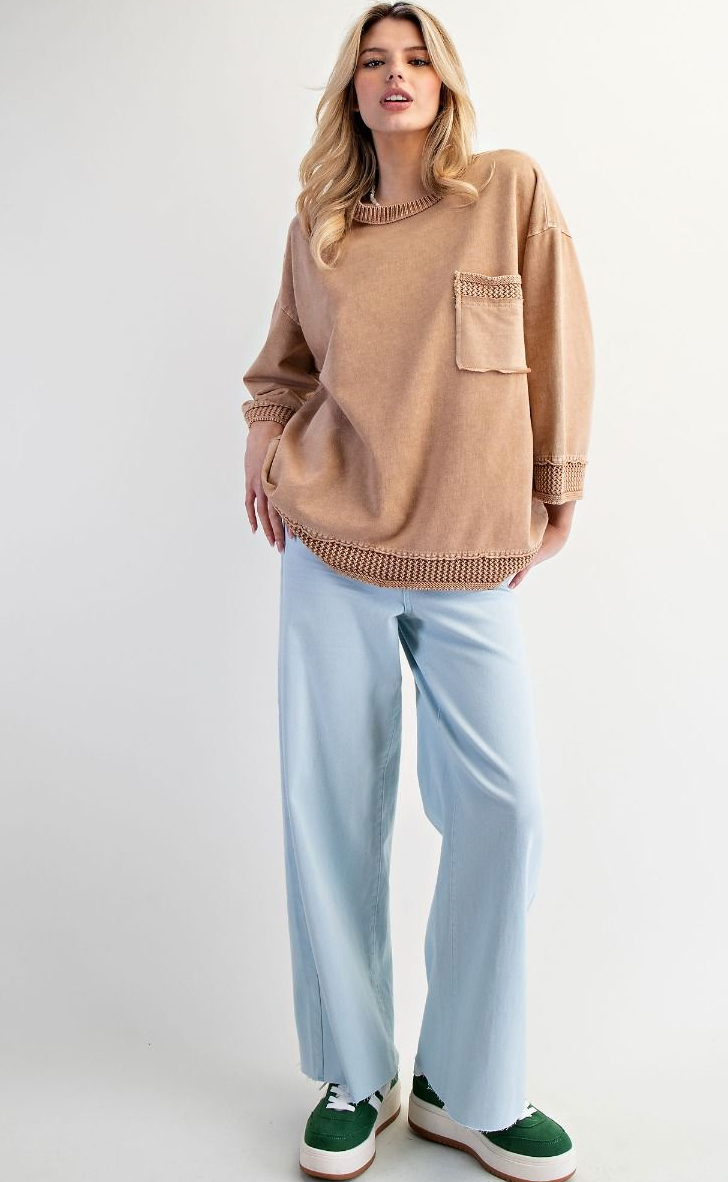 MINERAL WASHED BOXY PULLOVER