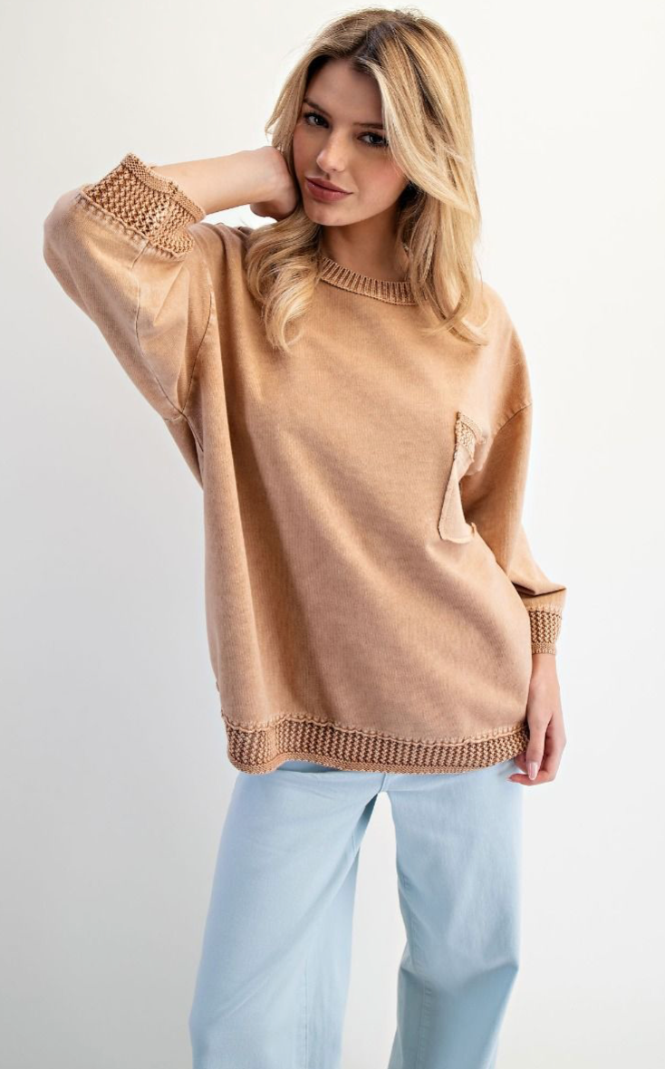 MINERAL WASHED BOXY PULLOVER