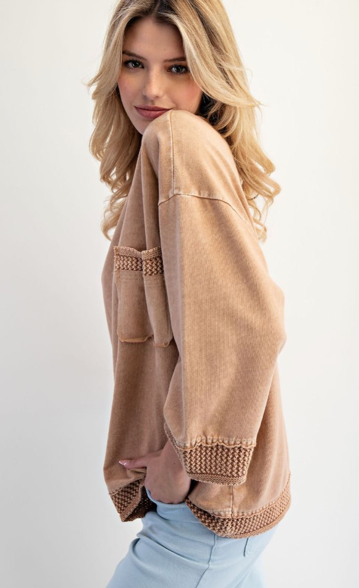 MINERAL WASHED BOXY PULLOVER