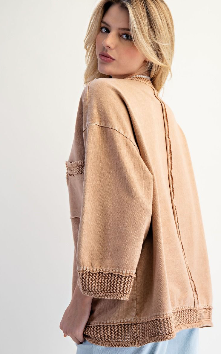 MINERAL WASHED BOXY PULLOVER