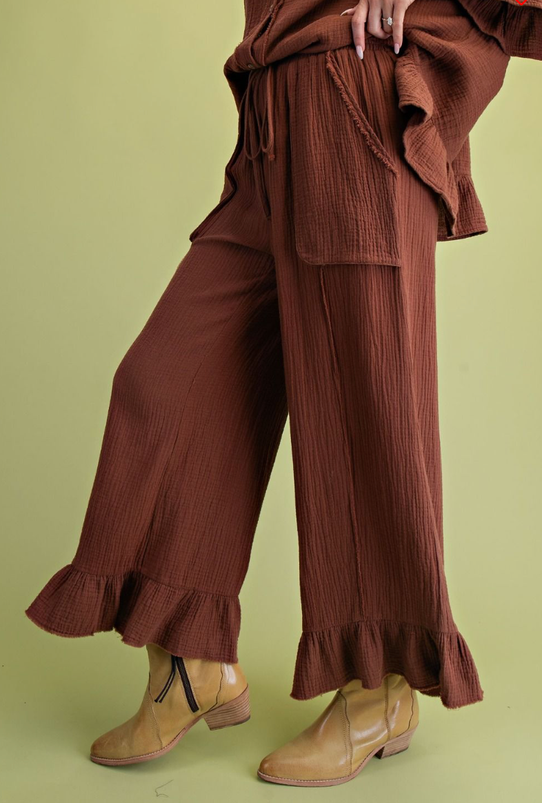 COTTON GAUZE PANTS
