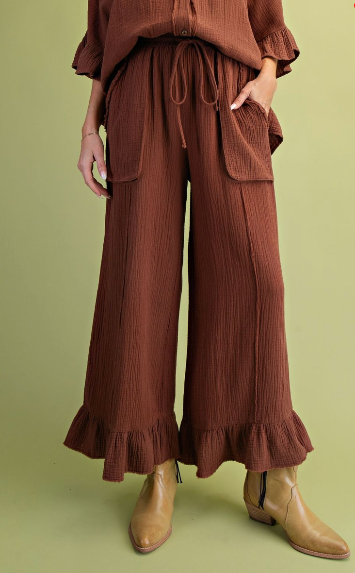 COTTON GAUZE PANTS