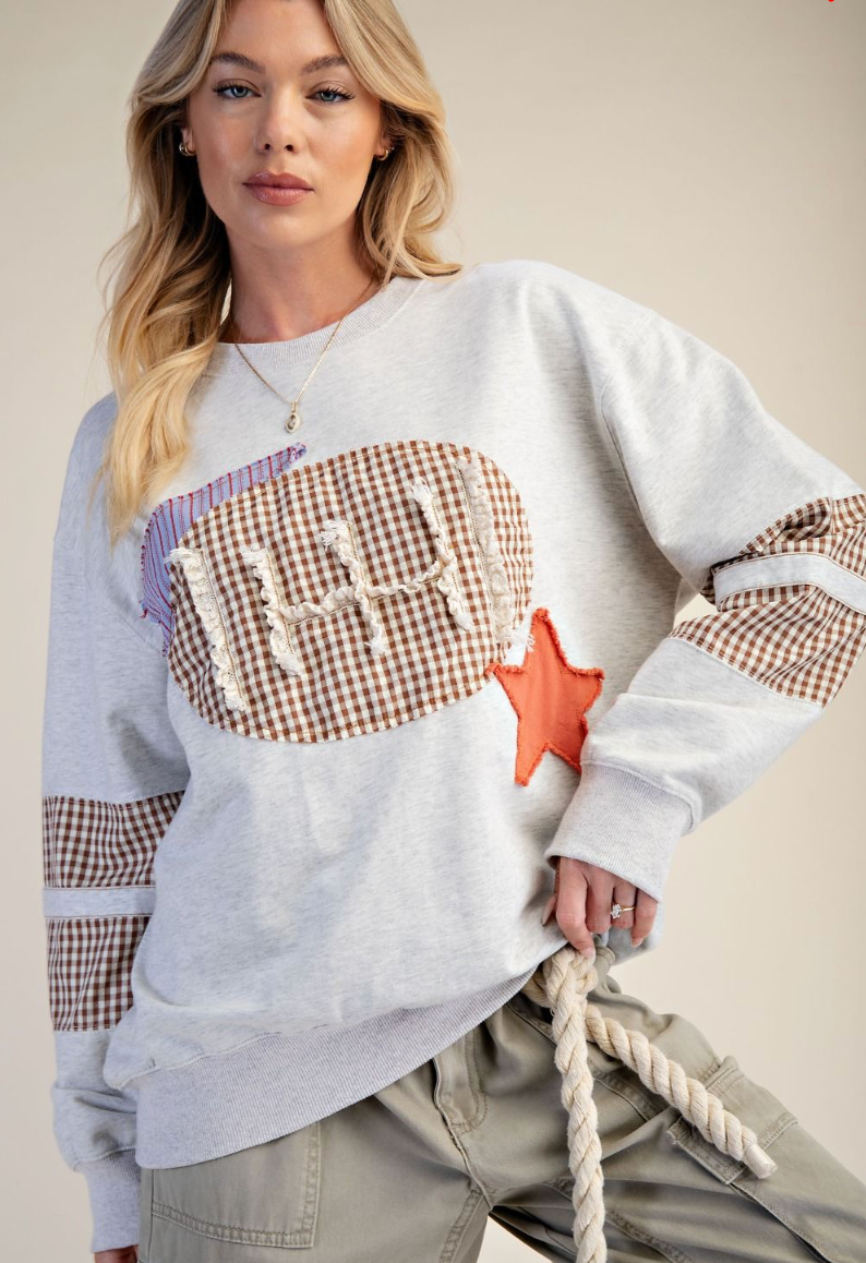 GAME DAY PATCH FRONT WASHED PULLOVER