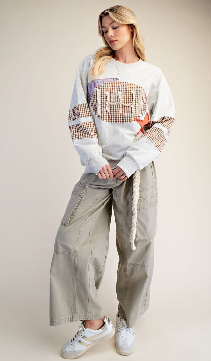 GAME DAY PATCH FRONT WASHED PULLOVER