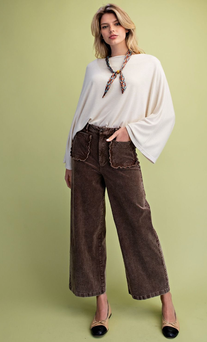 DOLMAN SLVS BRUSHED HACCI TOP