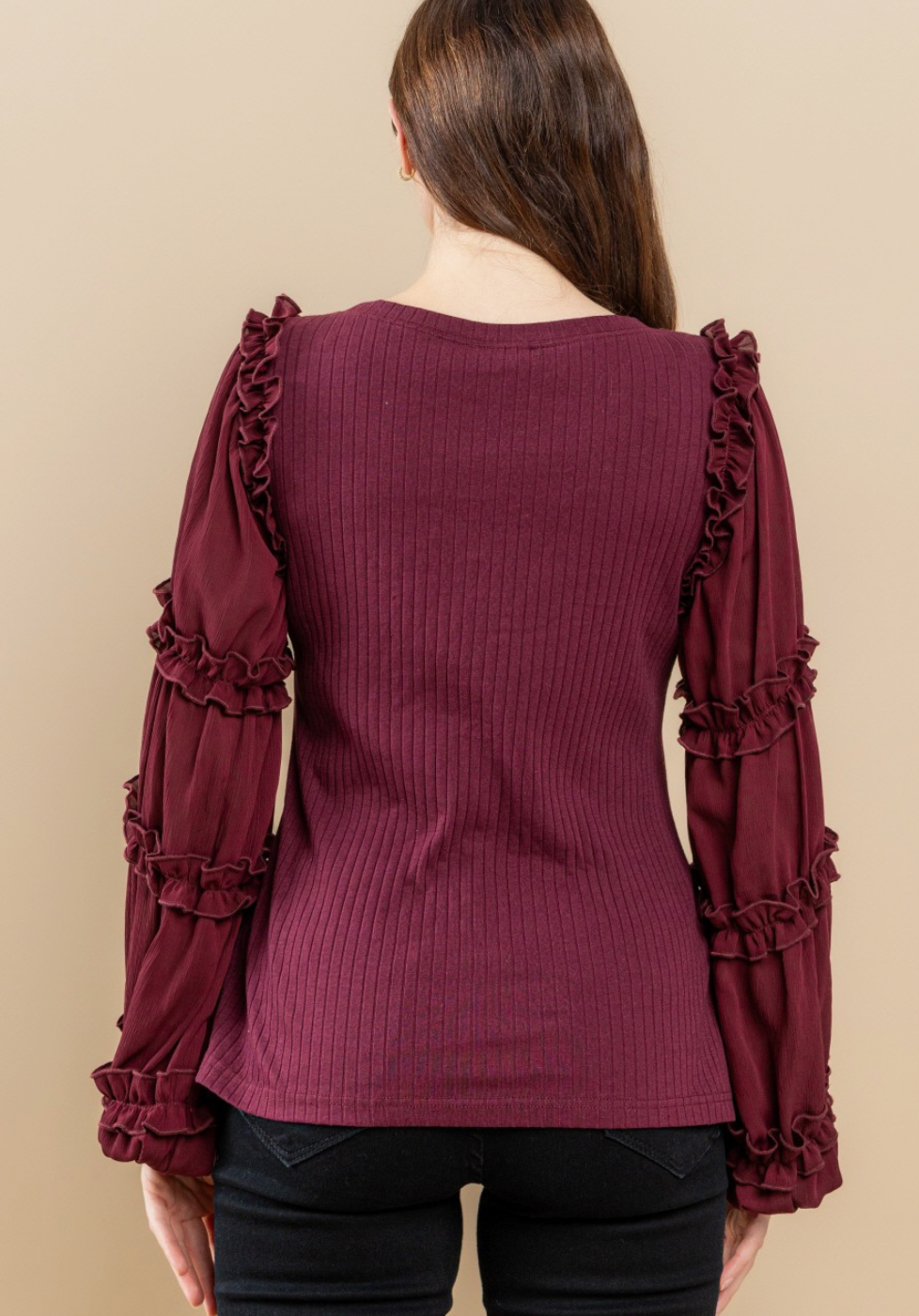 The Bordeaux Romance Top