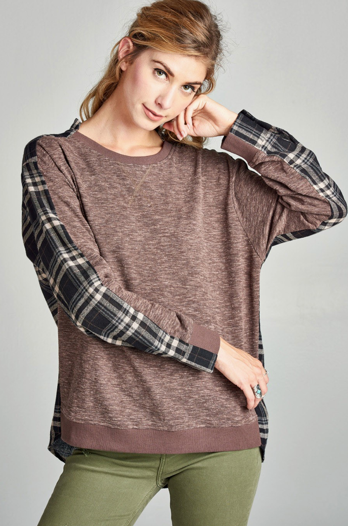 The Coffee & Plaid Top