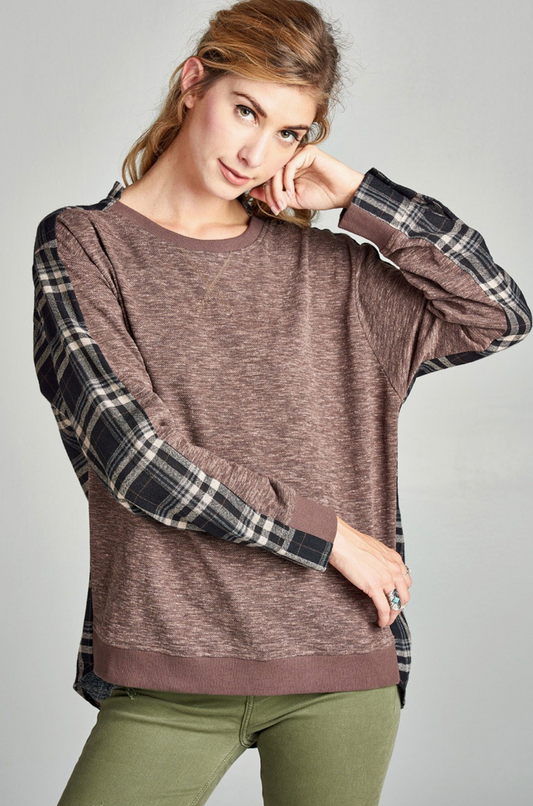 The Coffee & Plaid Top