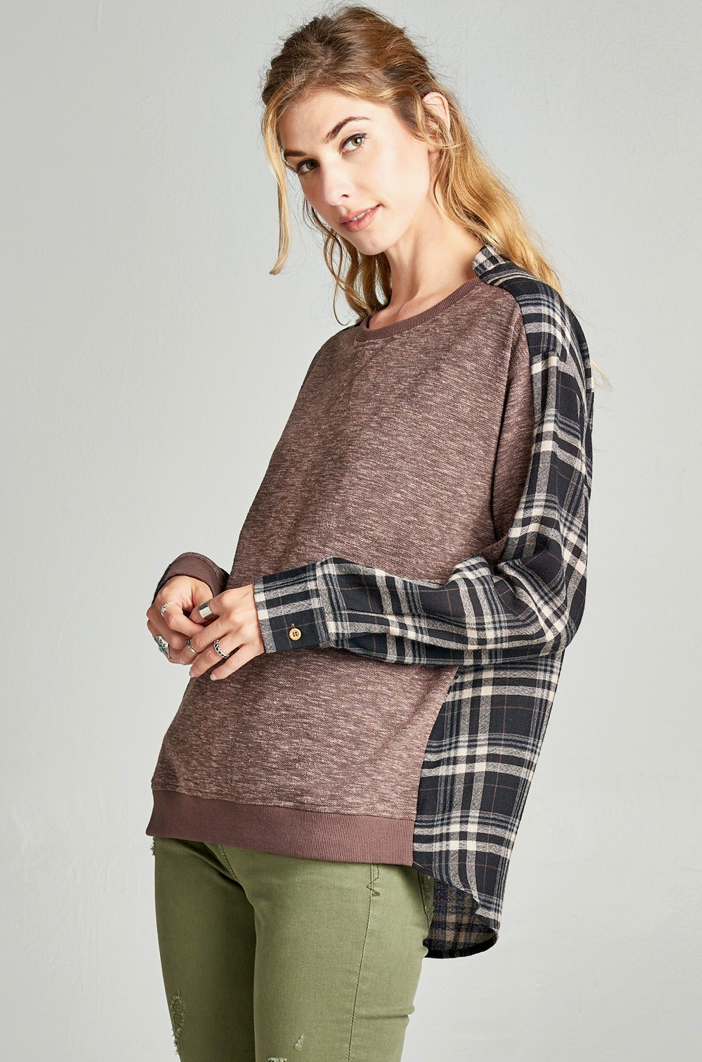The Coffee & Plaid Top