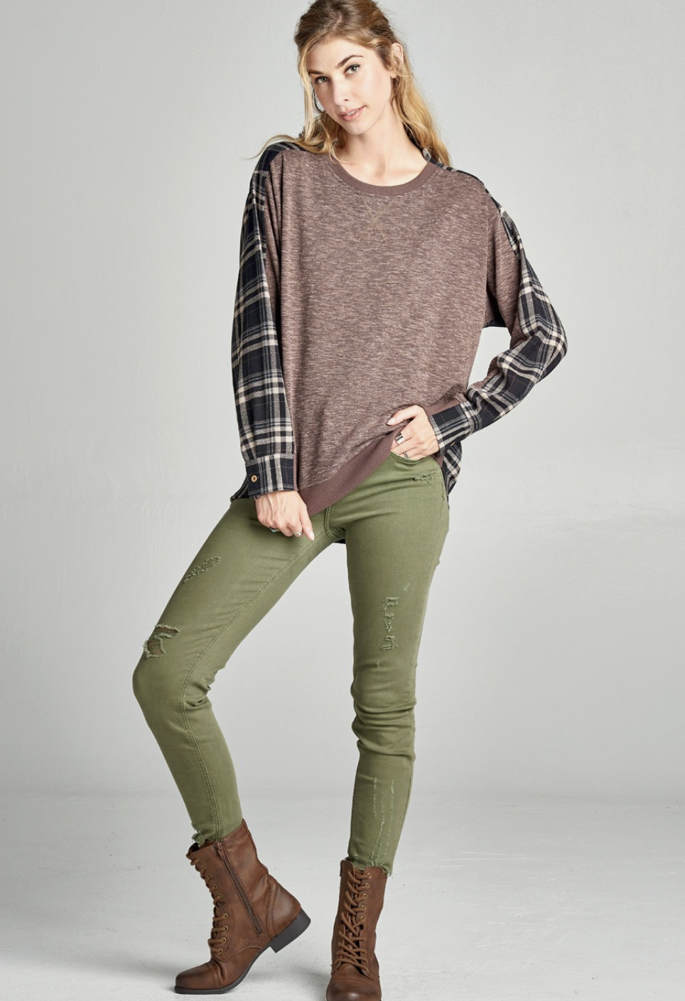 The Coffee & Plaid Top