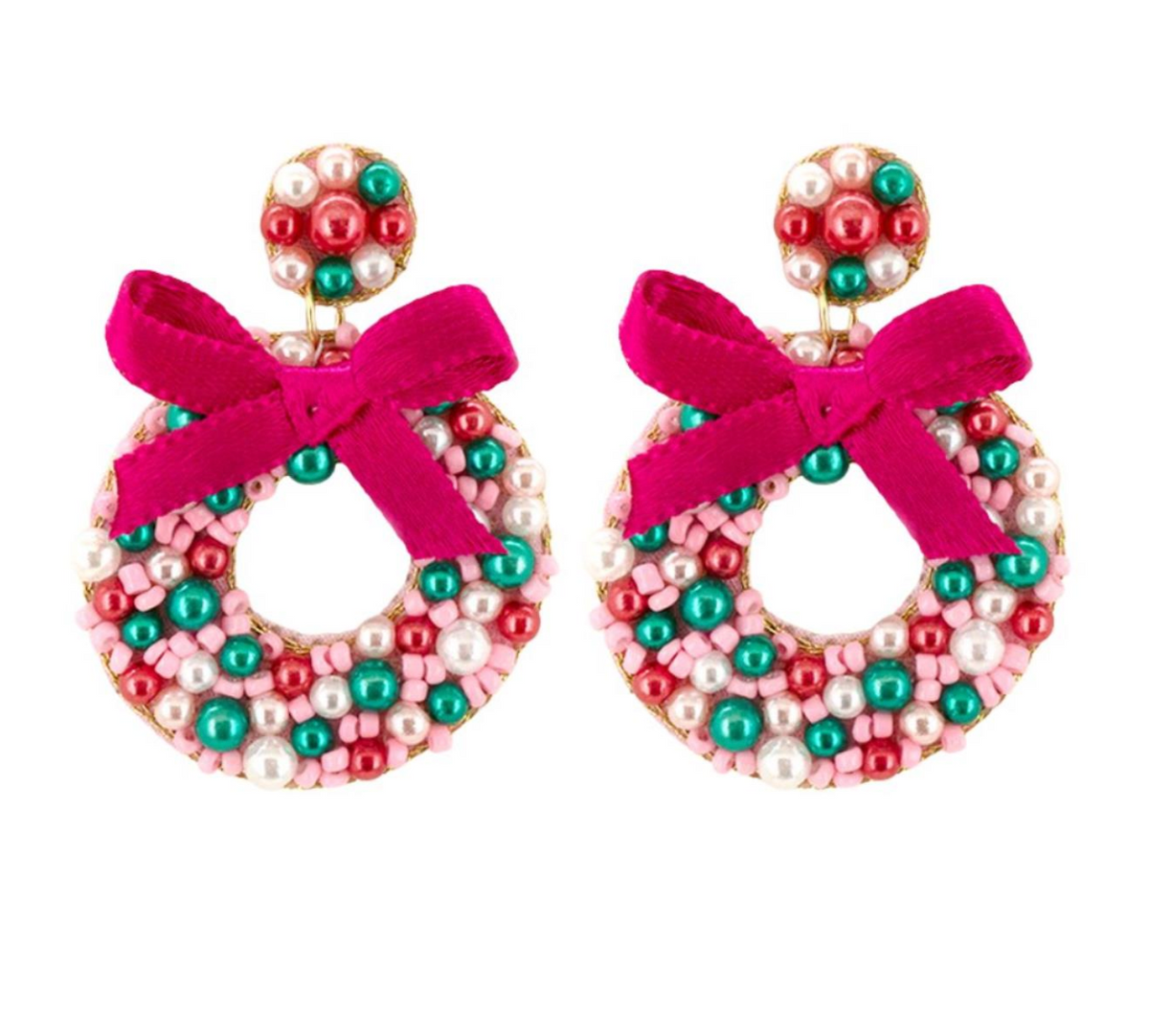 The Merry & Bright Wreath Earrings