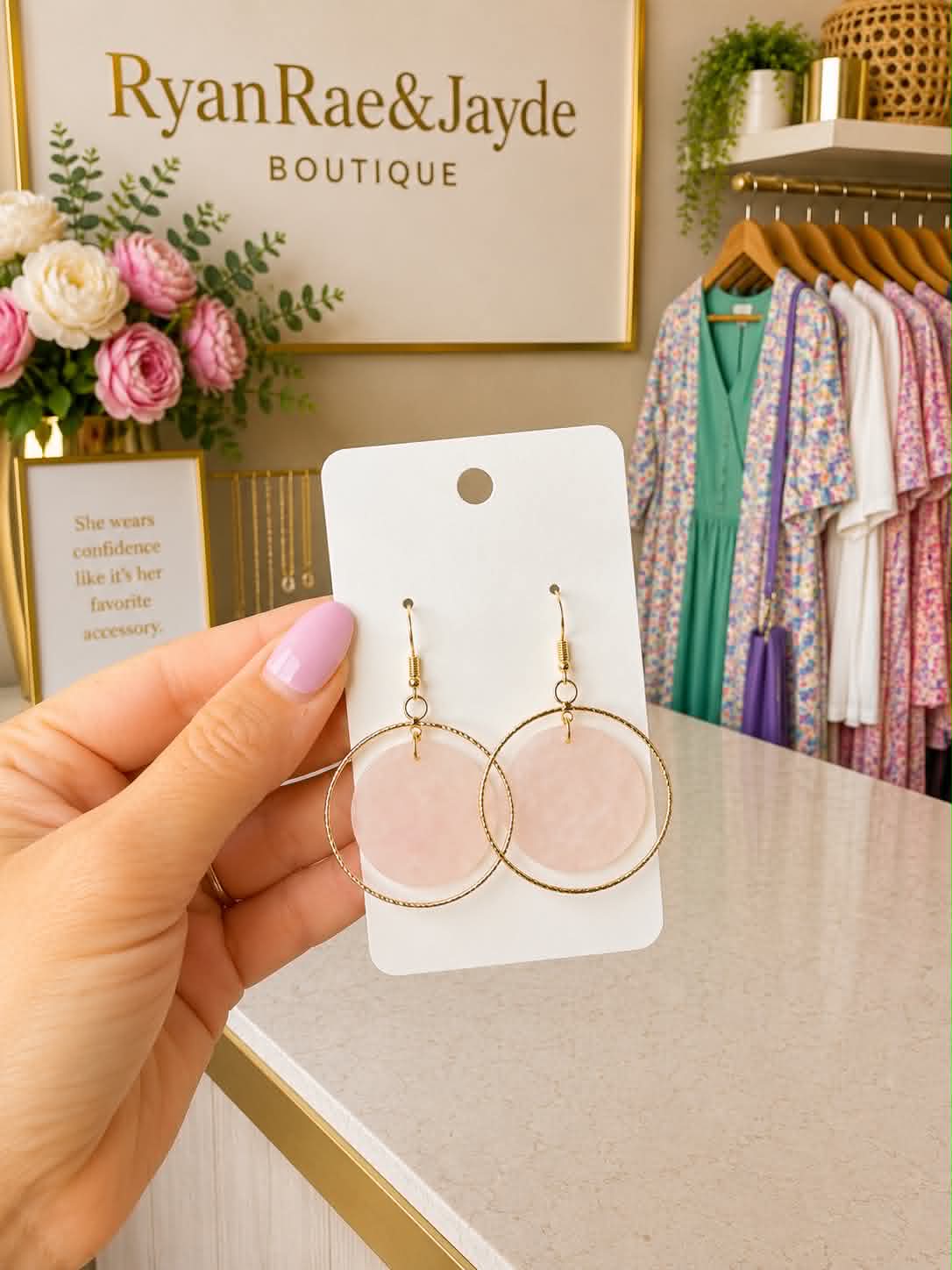 Blush & Gold Dangles