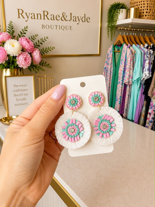 Sweet Bloom Fringe Earrings