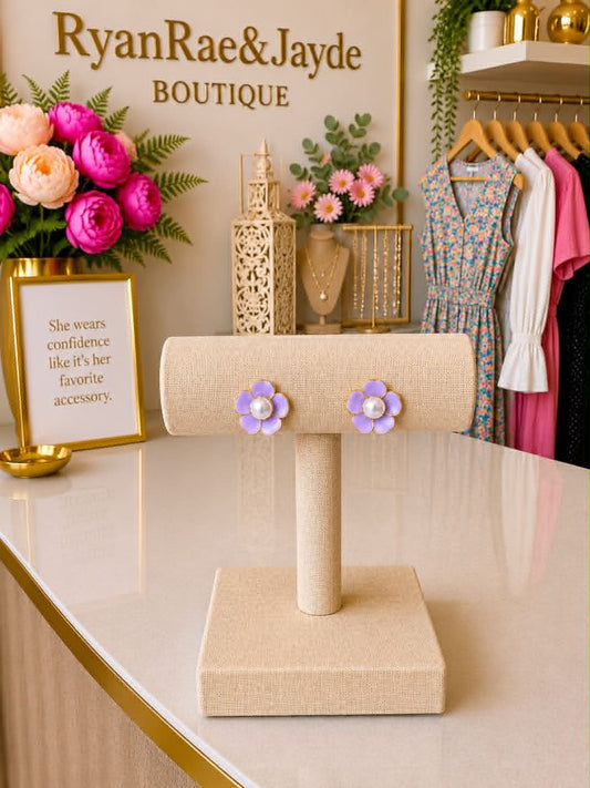 Purple Velvet Earrings