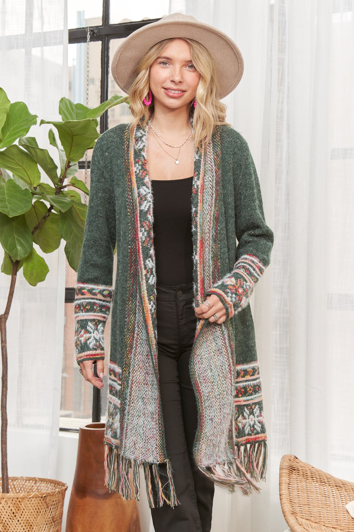 Fringe Hem Cardigan