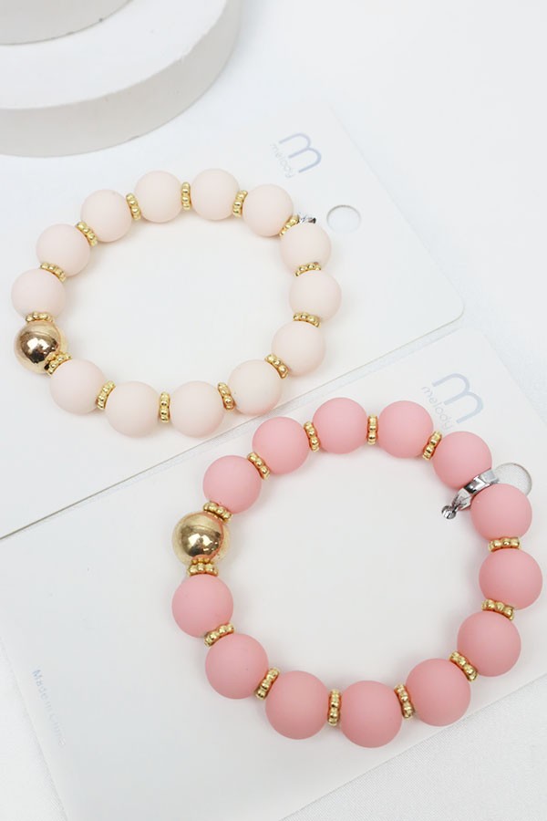 Matte Color Beaded Bracelet