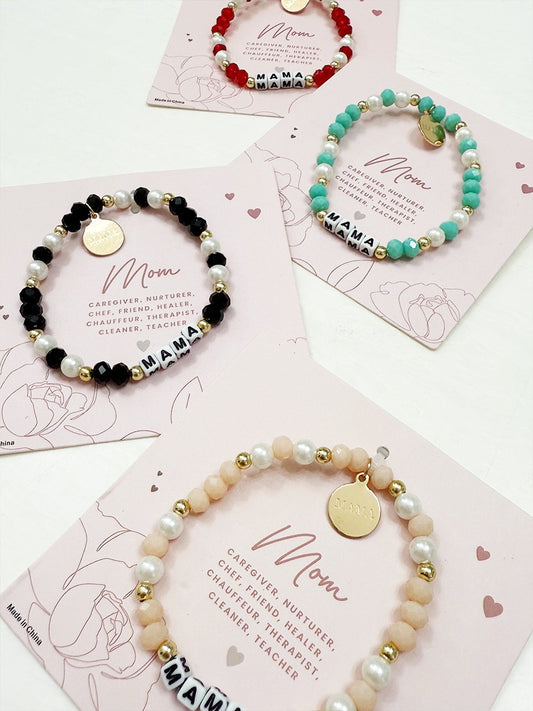 Mix Beads Mama Inspirational Bracelet