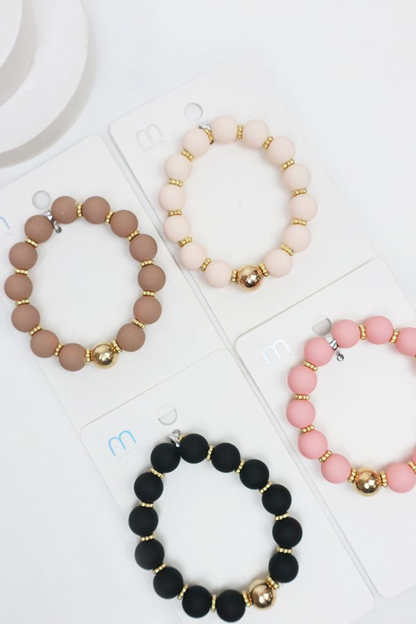 Matte Color Beaded Bracelet