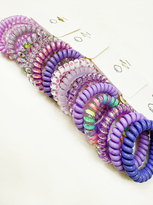 Lavender Shades Spiral Hair Ties