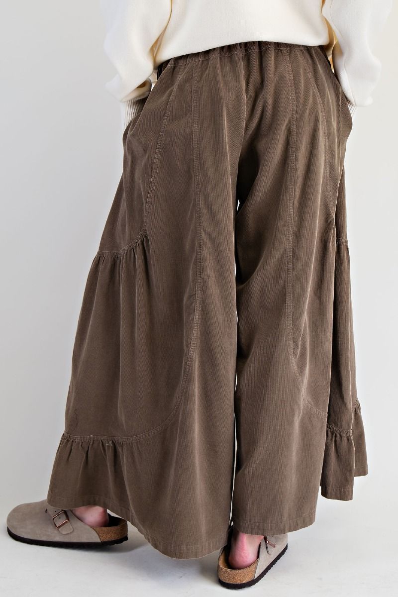 WASHED BABY CORDUROY PALAZZO PANTS