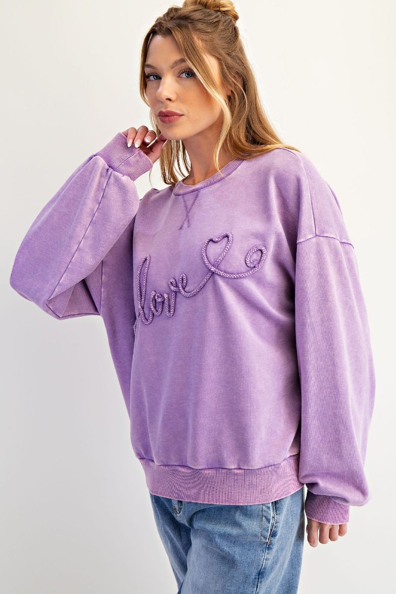 LOVE EMBO MONKEY WASHED TERRY PULLOVER